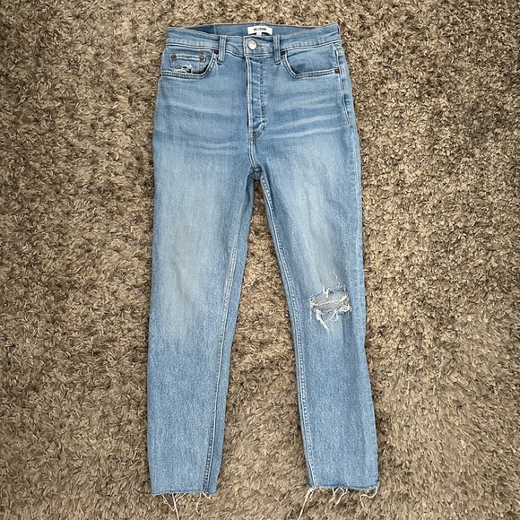 Re/Done Denim - Re/Done 90s high rise ankle crop blue jeans